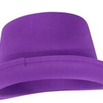 Nicky Bigs Novelties Deluxe Dress Up Party Satin Top Hat – Colored Costume Top Hats for Adults – Prom Dance Tuxedo Formal Top Hat, Purple, One Size