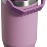 Stanley IceFlow Flip Straw Tumbler with Handle 30 oz | Twist On Lid and Flip Up Straw | Leak Resistant Water Bottle | Insulated Stainless Steel |BPA-Free | Lilac